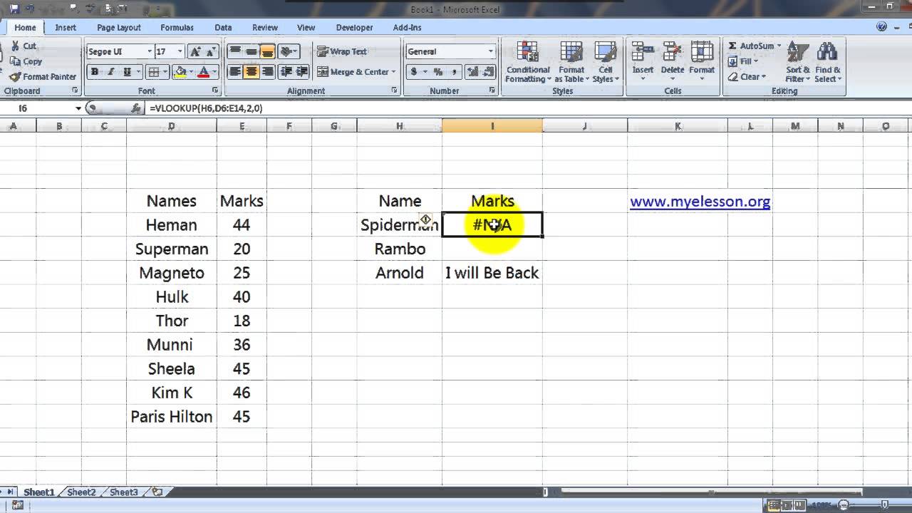 Remove the #N/A Error from VLOOKUP Formula In Excel Hindi