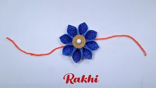 Handmade Rakhi Making At Home | How to make glitter foam sheet rakhi || SUNIL CREATION