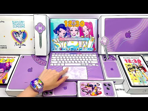 (✨Paper DIY✨) APPLE x KPOP DEMON HUNTERS Blindbag | Iphone, Macbook, IPad, Imac | ASMR #Unboxing