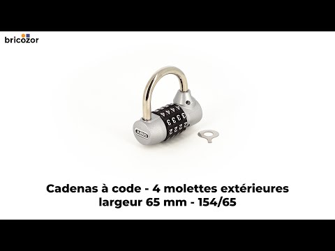 Cadenas à code - 4 molettes extérieures - largeur 65 mm - 154/65 ABUS