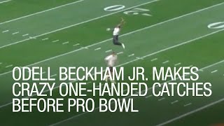 Odell Beckham Jr. makes crazy one-handed catches before Pro Bowl