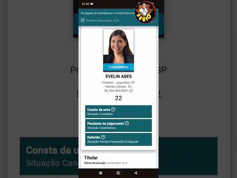 PROCESSO DA CANDIDATA A PREFEITA EVELIN MOVIMENTOU 23 DE SETEMBRO 2024