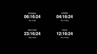 LIVE | World Clock 7/24 - Istanbul, London, New York, and Tokyo Live T