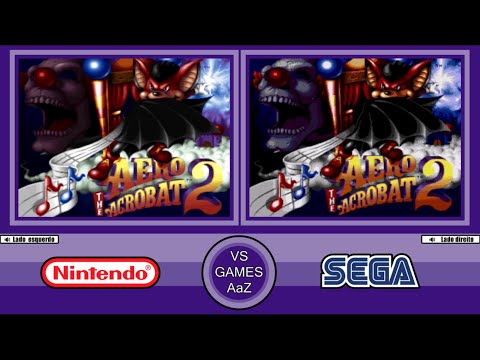 Aero the Acrobat 2 (Super Nintendo VS Sega Genesis)side by side comparison