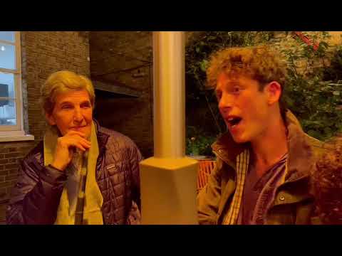 Sam Lee with Senator John F. Kerry and the Folksong