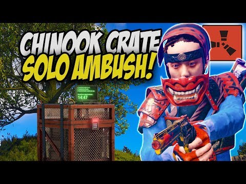 SOLO AMBUSH on the CHINOOK CRATE! - Rust Solo Survival Gameplay