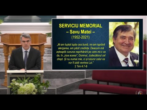 FRBC 2021 - 24 Octombrie pm - Serviciul Memorial - Savu Matei