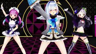 【MMD】天音かなた×湊あくあ×紫咲シオン「WAVE」
