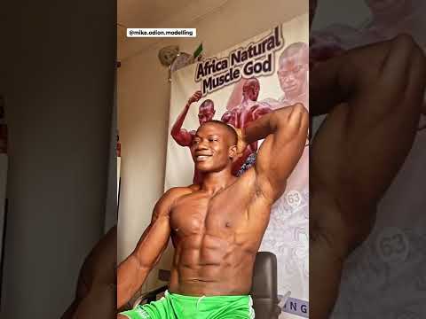 MOST SEXY BODYBUILDER FROM NIGERIA FLEX | REAL NATURAL BODYBUILDING MUSCLE FLEX SHOW #tiktok #shorts