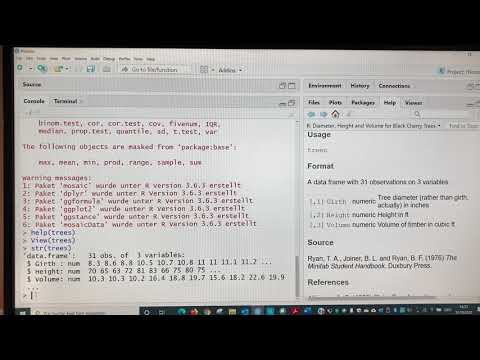 Einstieg in R: Überblick zum Datensatz trees