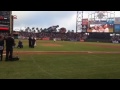 #Gratefuldead night @sfgiants anthem with Bob Weir, Tim Flannery and Tom Flannery. Play ball!