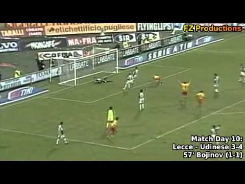 Serie A 2004-2005, day 10 Lecce - Udinese 3-4 (2 Bojinov, 2 Janku, Di Natale, Iaquinta, Vucinic)