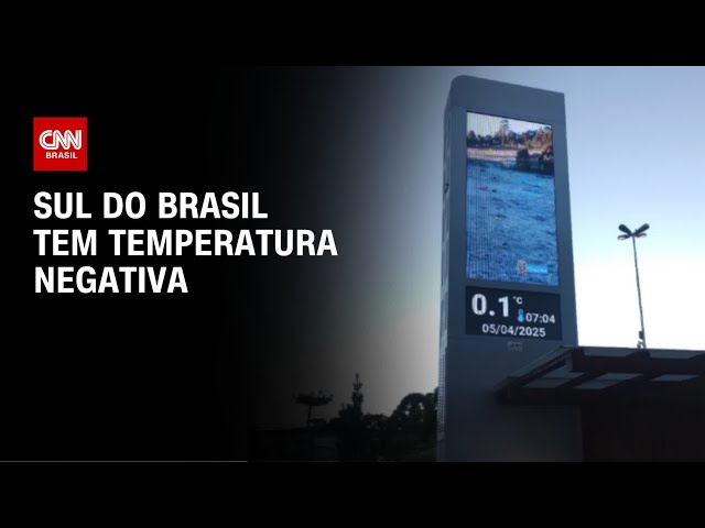 Região Sul registra primeira temperatura negativa do ano | AGORA CNN