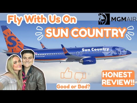 Come Fly SUN COUNTRY With Us | Our HONEST Review | SMALL Airline Good or Bad !? & MGM Air Borgata