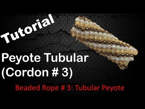 Peyote Tubular - Cordon de Mostacillas # 3 / Tutorial -  English Subtitles