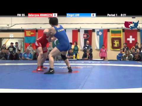 55 KG RR5 - Katarzyna Krawczyk (POL) vs Yingzi Luo (CHN)