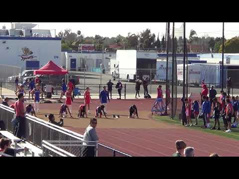 VarB 100m Heat 1 vs Troy 3-14-18 - Los Alamitos Boys