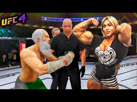 Old Bruce Lee vs.Big Girl - EA Sports UFC 4