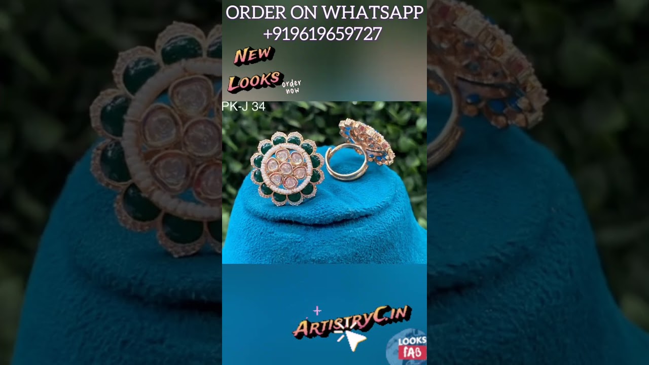 Looking for Latest Brass Kundan Rings Like Akshara's? Price on WhatsApp! #Wedding2025