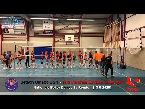 Volleybal Dames Nationale Beker 1e Ronde: Betech Olhaco D1 - Taxi Cent. Emmen Tjoba D1 [13-09-2025]