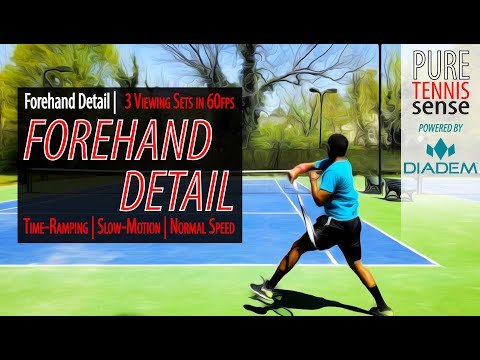 How To Hit A Topspin Forehand In Detail  |  Back View 60fps [3 Speeds: Normal/Slow & Time-Ramping]