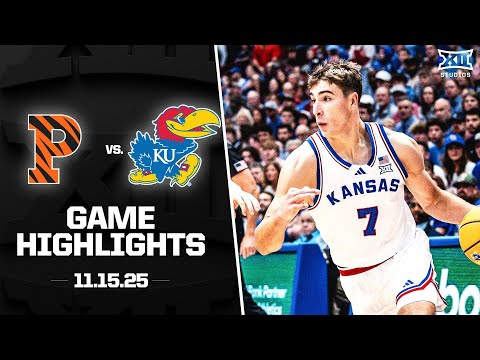 Princeton vs. #25 Kansas Game Highlights | 2025-26 Big 12 Men's Basketball