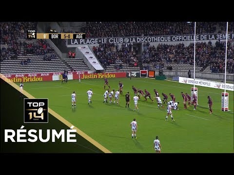 TOP 14 - Résumé Bordeaux-Bègles-Agen: 25-17 - J15 - Saison 2018/2019