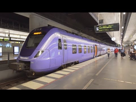 Suécia, viagem de trem da estação ferroviária central de Malmö