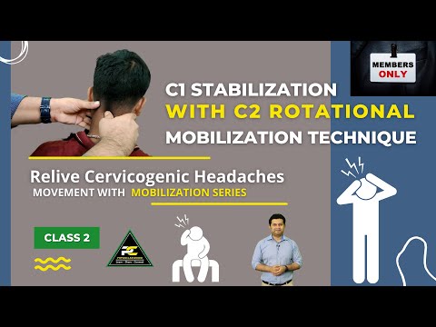 HEADACHE HOME EXERCISE ATLAS C1 PUSH AND ROTATE TECHNIQUE MOBILIZATION WITH MOVEMENT THERAPY