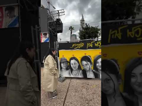 Liri Albag visits Hostage Square in Tel Aviv, Israel