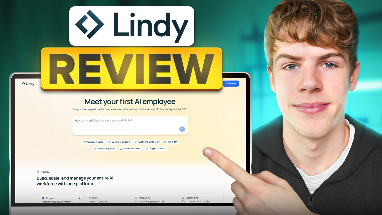 Lindy AI Review: Is This The Best AI Assistant For Workflows? video thumbnail