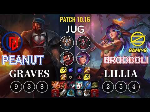 LGD Peanut Graves vs OZ BroCColi Lillia Jungle - KR Patch 10.16