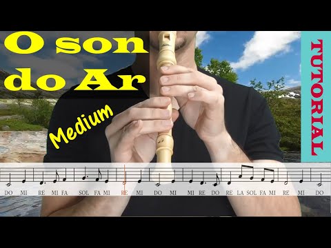 O son do Ar - Tutorial flauta con partitura | Karaoke instrumental
