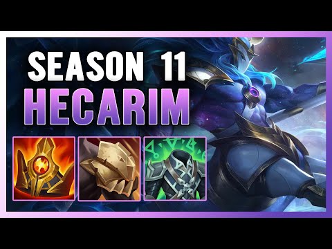 SEASON 11 HECARIM SUPPORT GUIDE AND GAMEPLAY (BUILD+RUNES)