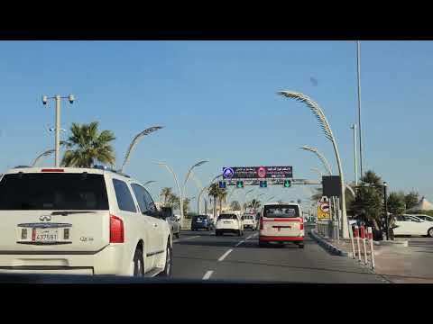 Qatar: Doha Corniche to Doha Airport 🇶🇦 8K