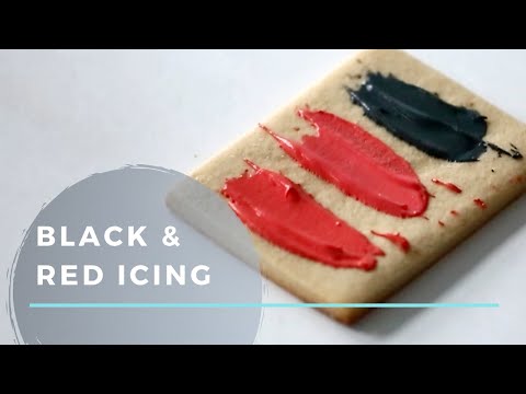 How to Make Red and Black Royal Icing Easily!