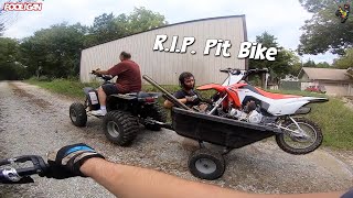 “I need a beer!” | Pit Bikes vs. Snow | 110cc Street Ride