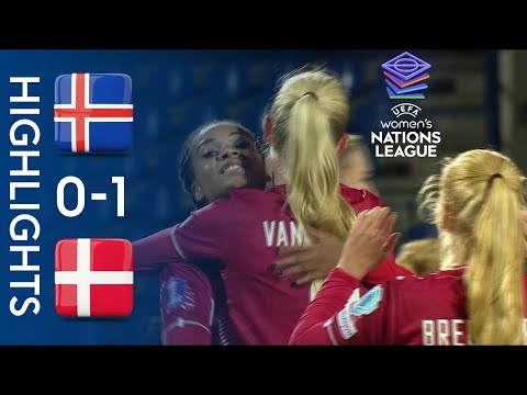 Iceland 0-1 Denmark | Women's Nations League | Highlights nad Goals