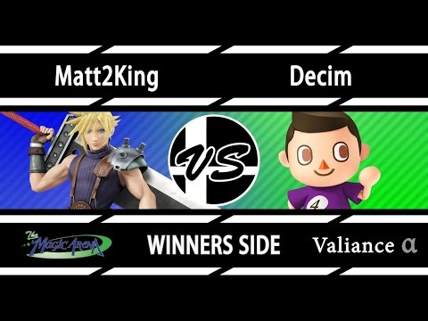 Valiance α- AxG Matt2King (Cloud, Ganon) vs Decim (Villager) - WR2  - Smash 4 - Wii U