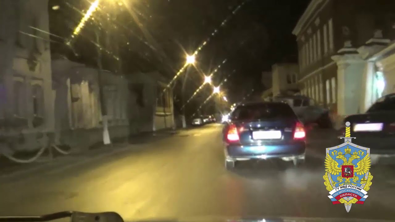Погоня полиции за пьяным водителем в Коломне