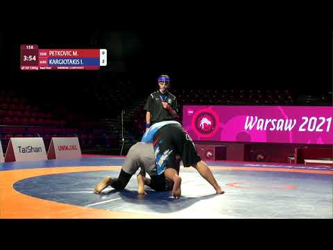 1/2 Men's GP No-Gi - 130 kg: M. PETKOVIC (SRB) v. I. KARGIOTAKIS (GRE)