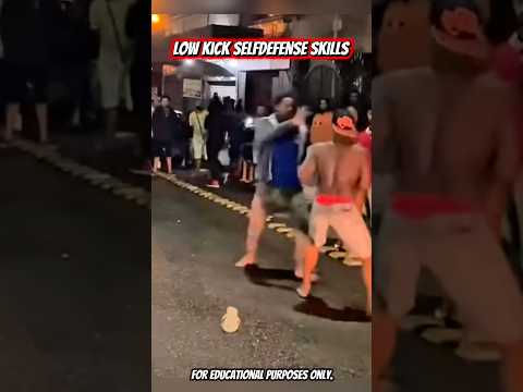 Low Kick Counter Self Defense 👊⚡️ | Street Self Defense Skills #Shorts #selfdefense