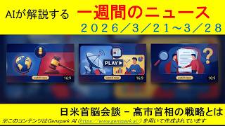 【AIポッドキャスト】ウィークリーニュース解説   2026年3月21日 28日の一週間 2026 03 28
