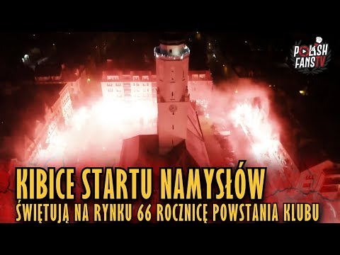 Kibice Startu Namysłów świętują na rynku 66 rocznicę powstania klubu (20.12.2018 r.)