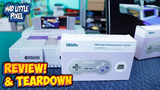 NEW 8Bitdo 2.4ghz SN30 Wireless SNES Controller Review & Teardown! Comparison To Bluetooth Version!