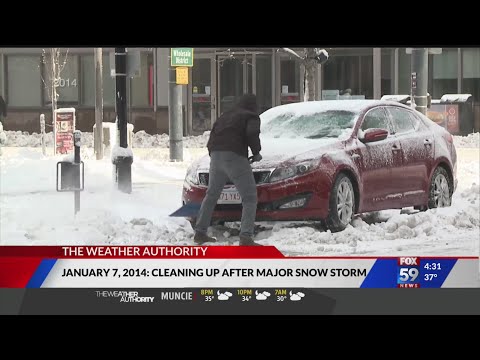 January 7, 2014: Cleaning up after major snow storm