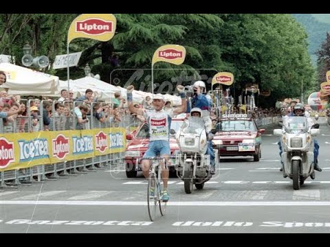MARCO PANTANI PRIMA VITTORIA AL GIRO D'ITALIA NELLA LIENZ - MERANO DEL 4 GIUGNO 1994