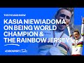 Kasia Niewiadoma on becoming World Champion and putting on the ICONIC rainbow jersey 🌈 😁