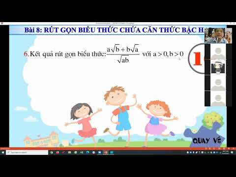 §8. Rút gọn biểu thức chứa căn thức bậc hai