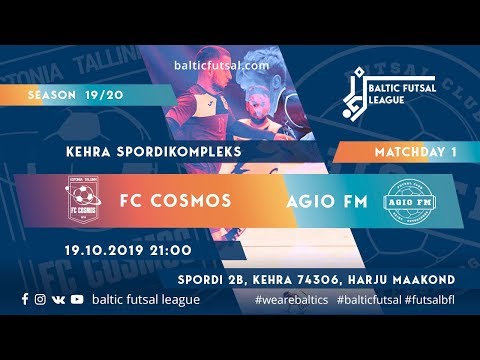 [RUS] Baltic Futsal League. MD 1. FC Cosmos - AGIO FM. Live stream